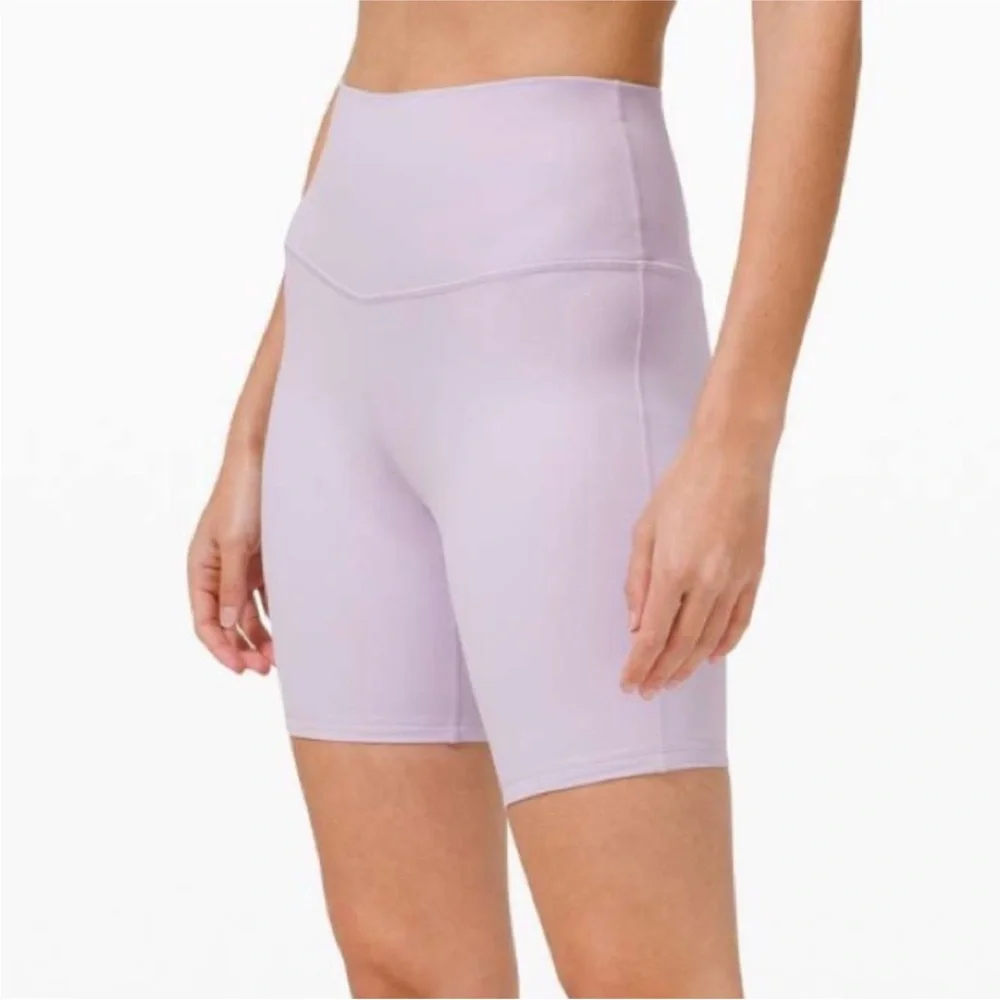 Lululemon Align 8” Inseam Biker Shorts Lavender Light Purple, Size 4 - Picture 2 of 10